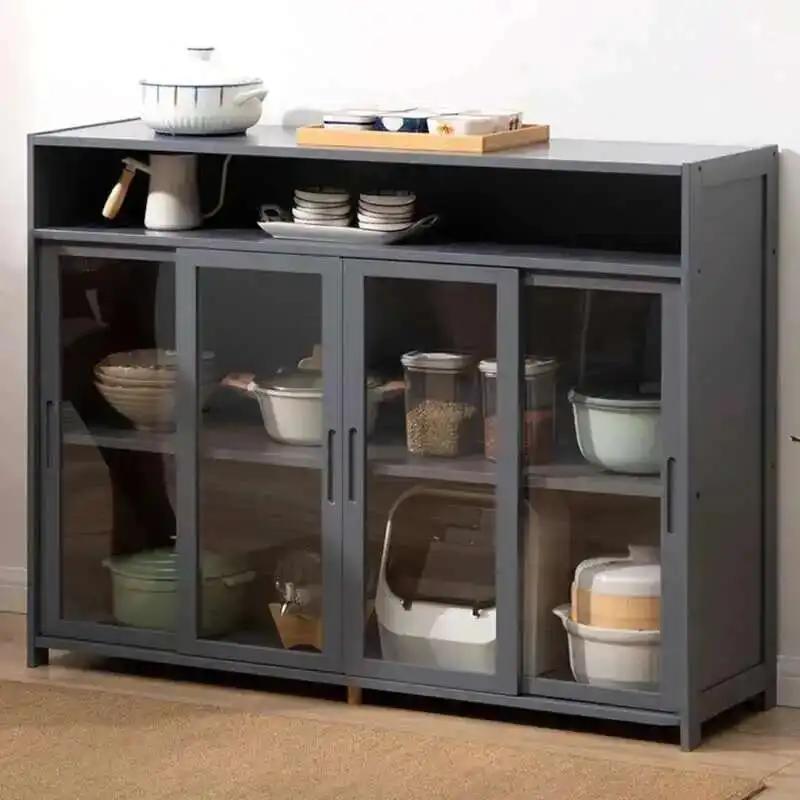 Armoire de cuisine minimaliste moderne pour la maison, buffet à portes coulissantes bidirectionnelle