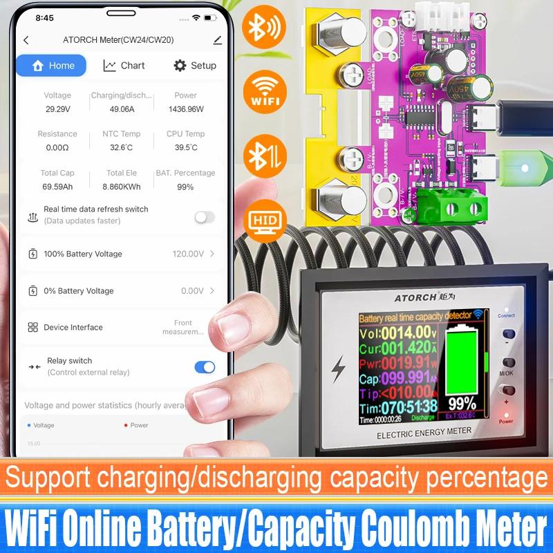 Testeur de capacité de batterie intelligent CW24, 0-420V DC, Tuya, WiFi, affichage numérique pour te