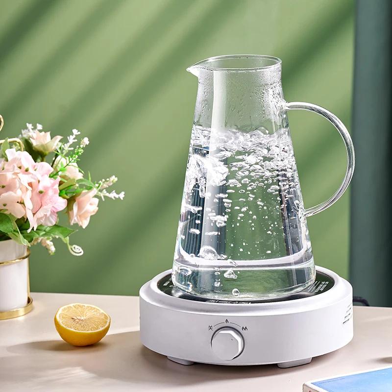 Pichet à eau Transparent en verre résistant à la chaleur, bouilloire et tasses d'eau froide avec poi