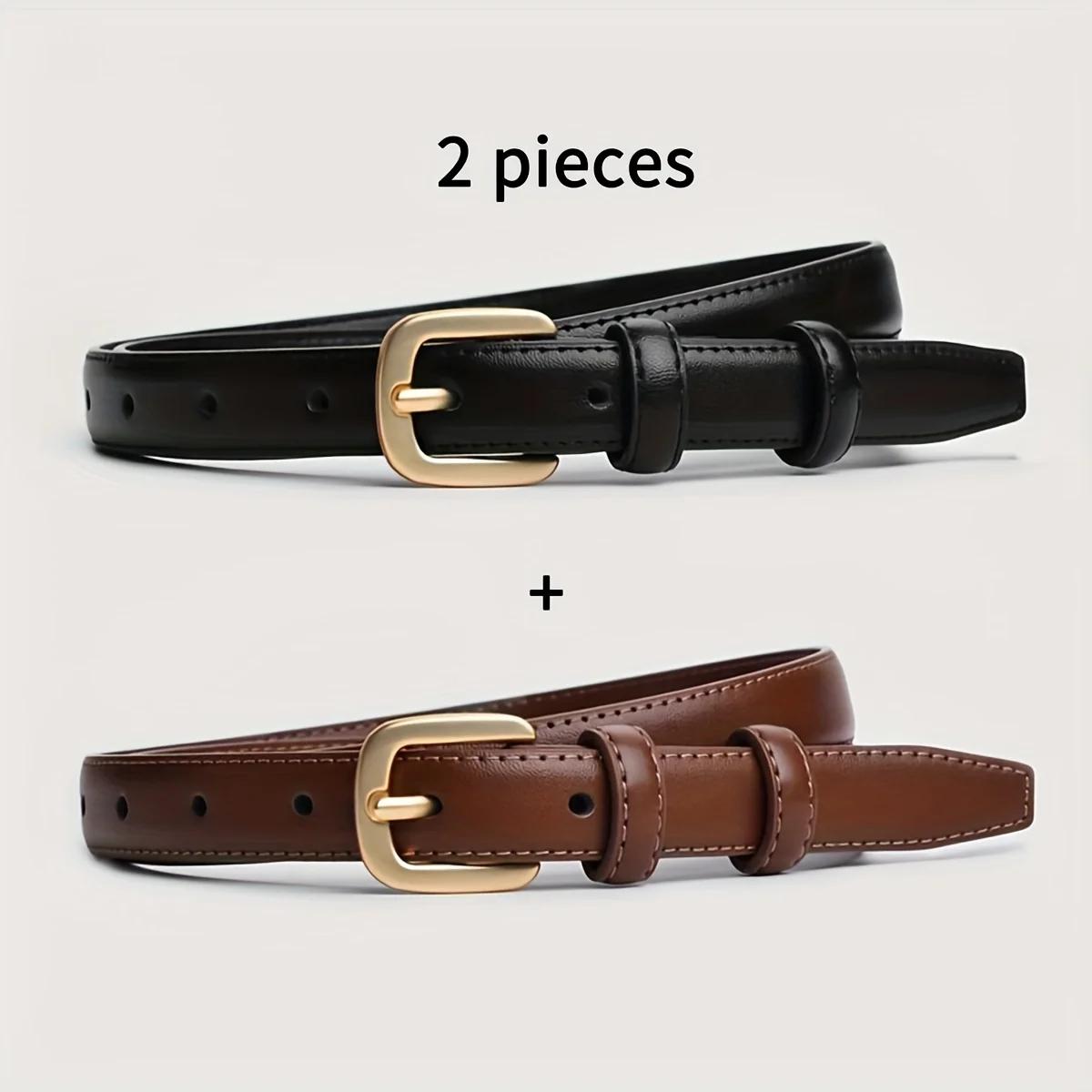Ceinture décontractée à la mode, avec sensation Simple et haut de gamme, ceinture à Double boucle à 
