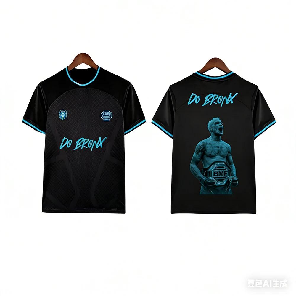 T-shirt de sport BMF pour homme, modèle Charles Oliveira Brazilian Son, coupe oversize, respirant, s