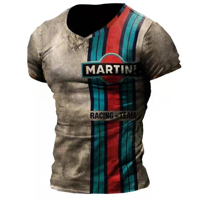 T-shirt d'été pour homme imprimé 3D, style américain, à manches courtes, séchage rapide, vintage, co