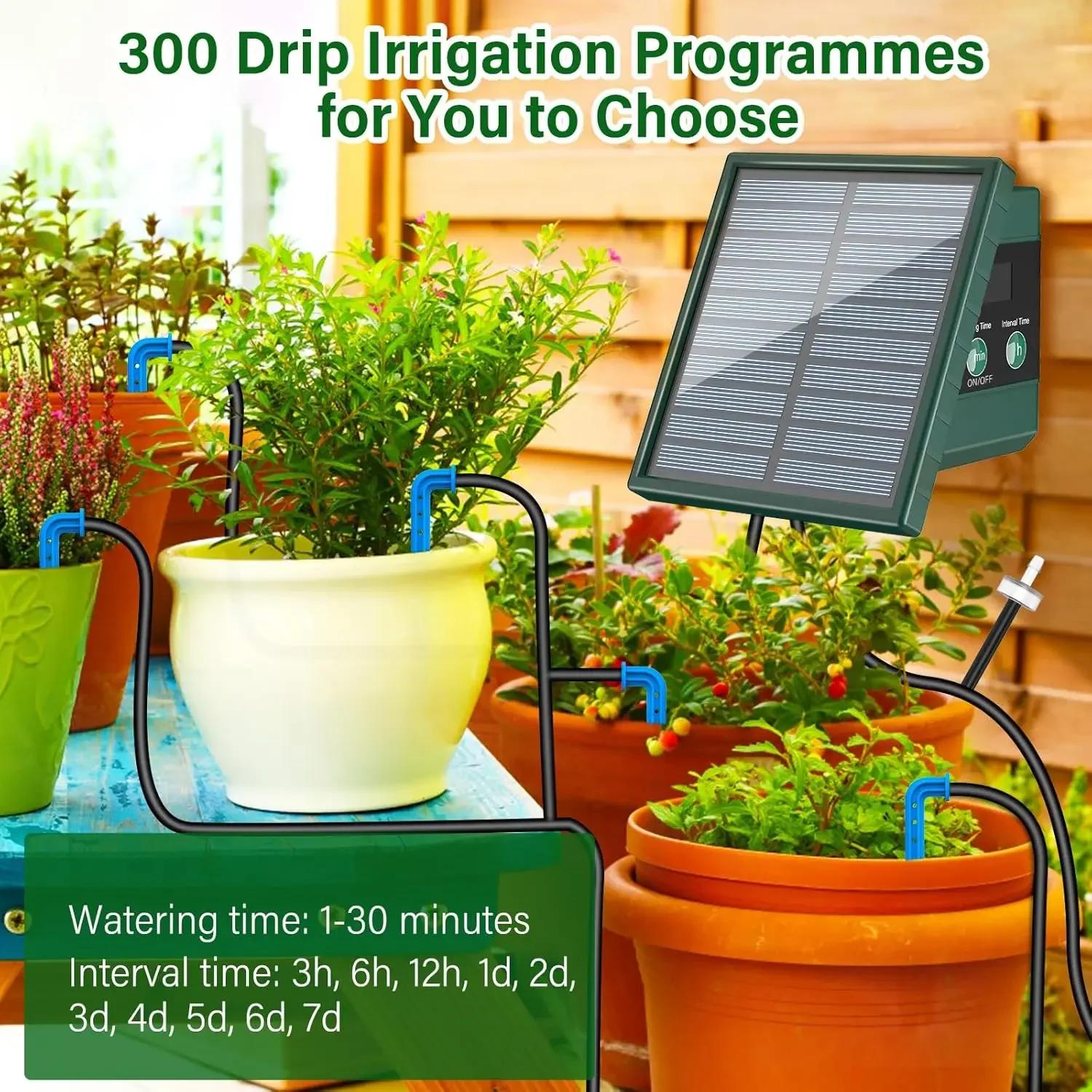 Système d'irrigation goutte-à-goutte solaire automatique, pour jardin, balcon, bricolage, tuyau d'ar