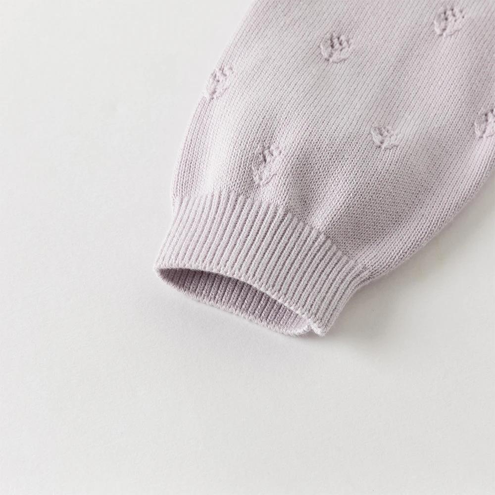 Dave Bella filles bébé pull pull doux mignon maille pétale col enfants tricots filles tricoté Cardig