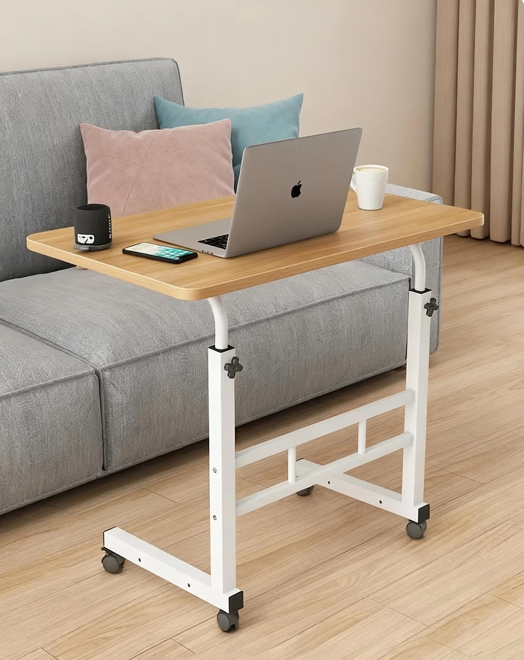 Table d'appoint réglable et confortable pour ordinateur portable, plateau repas pour manger sur lit 