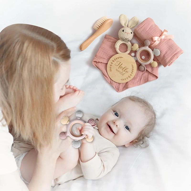Ensemble de jouets de bain en silicone de qualité alimentaire pour bébé, jouets TeWindsor, anneau en