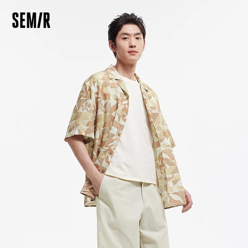 Chemise Homme Semir Imprimée Intégrale Style Vacances Ample Tendance Été 2026 Décontractée Légère et