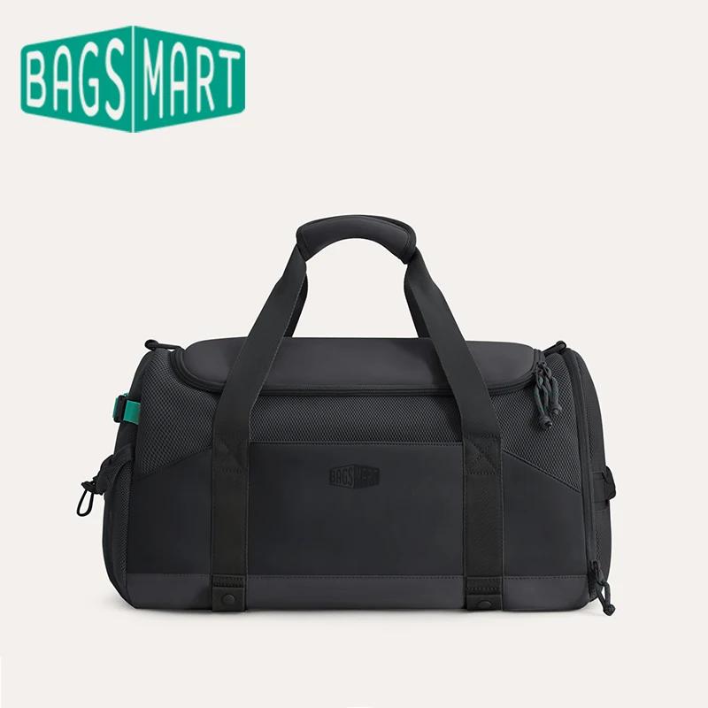 BAGSMART Sac de voyage de grande capacité, sac de sport léger avec compartiment à chaussures, poche 