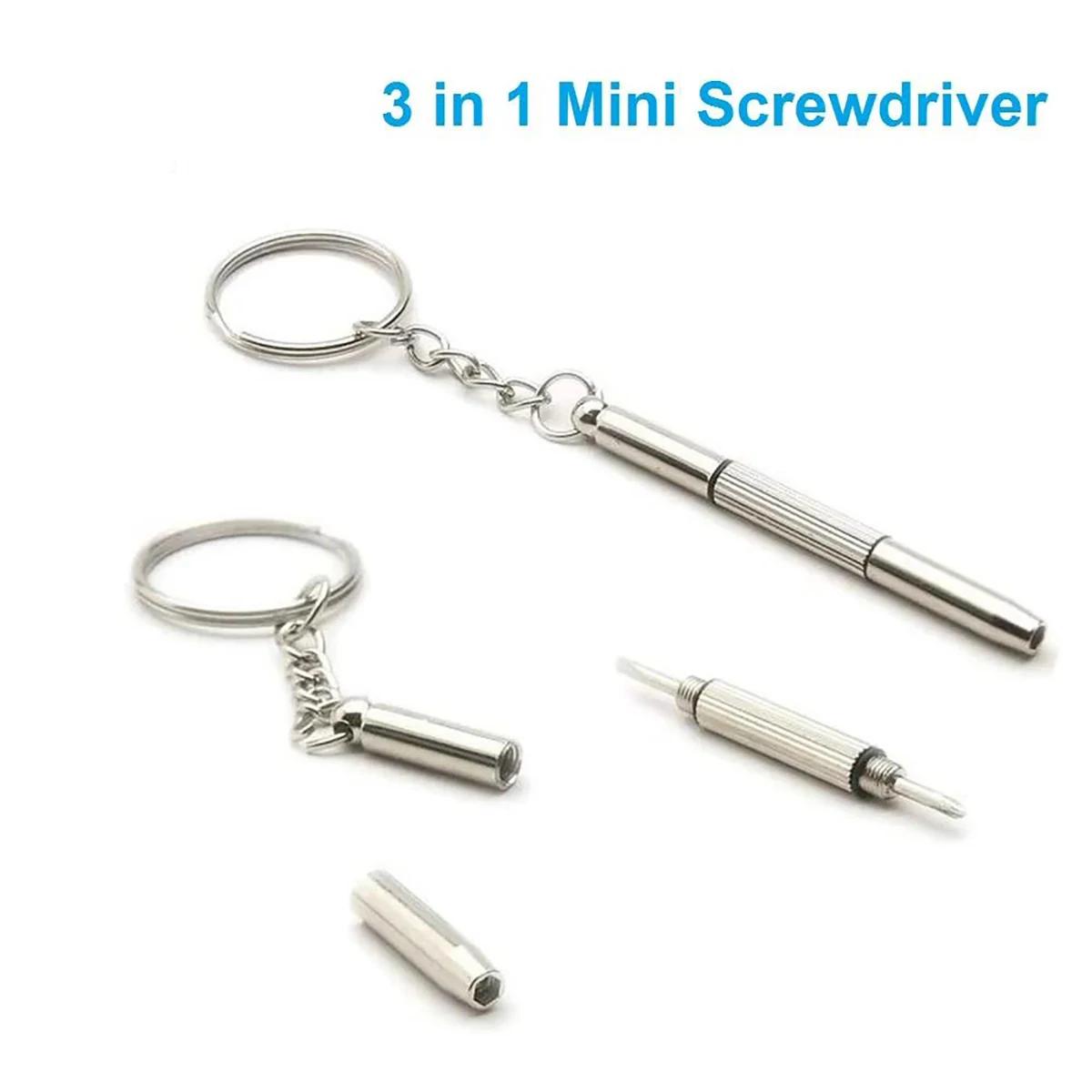 Mini tournevis 3 en 1, lunettes optiques, lunettes portables, Kit de réparation de montre, outil man