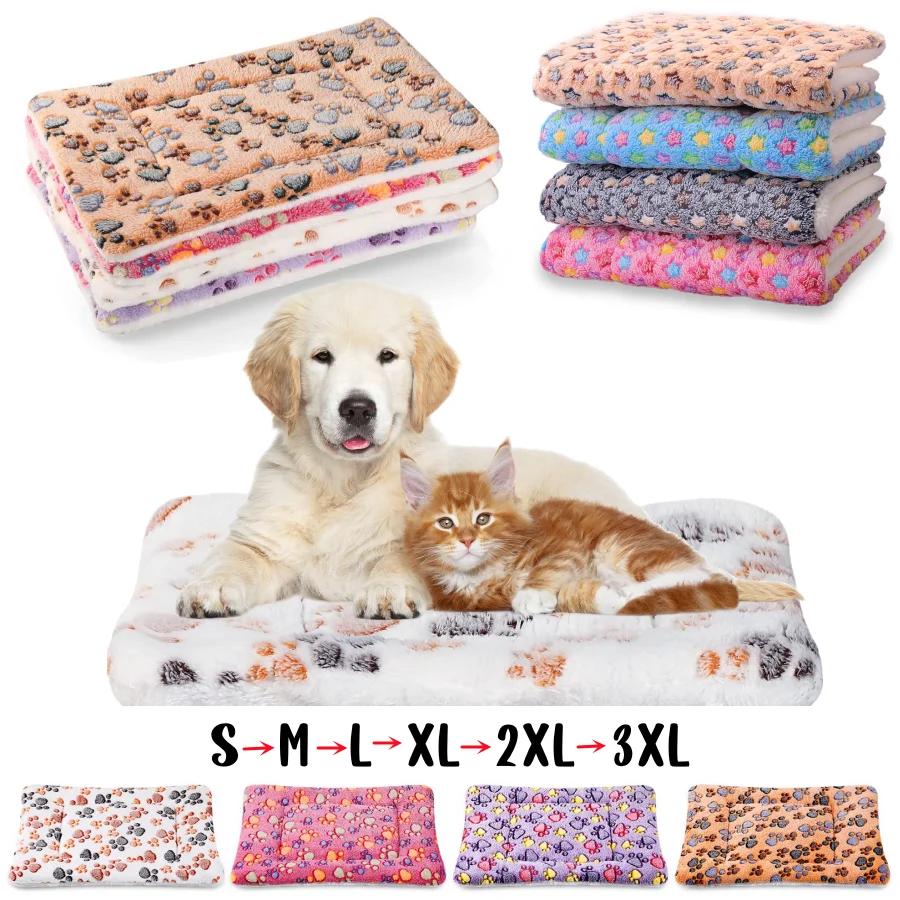 Lit pour chien en flanelle de grande taille, épais, pour chat, tapis de couchage, couverture pour ch