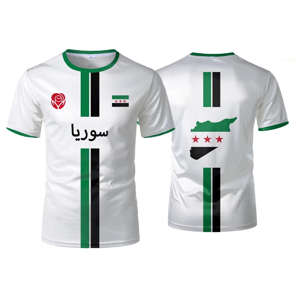 Nouveau maillot de Football de la syrie T-shirts de sport pour hommes drapeau syrien rue hauts surdi