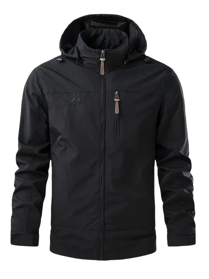 Nouvelle veste de pluie imperméable et coupe-vent légère à capuche pour homme, idéale pour l'escalad