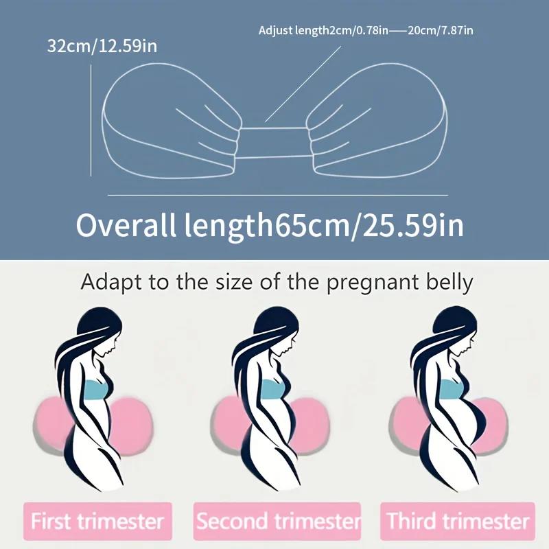 Oreiller de maternité en forme de U – Support complet du corps pour femmes enceintes, soulagement co