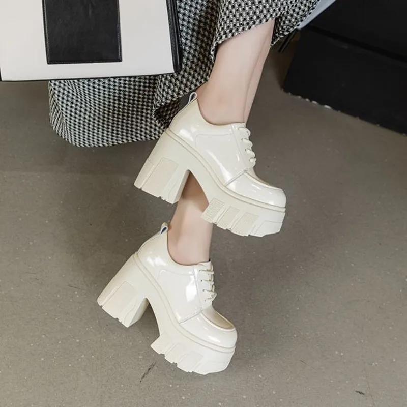 DIMANYU Chaussures à talons hauts pour femmes, plateforme, nouvelle collection 2026, à lacets, print