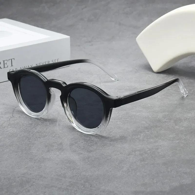Lunettes de soleil rondes rétro à petite monture, personnalisées, haut de gamme, pour hommes et femm