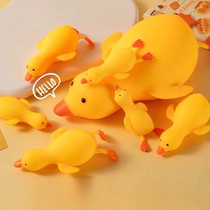 Jouets anti-stress Squishy en forme de canard, mignons animaux d'oie, jouets de décompression pour e