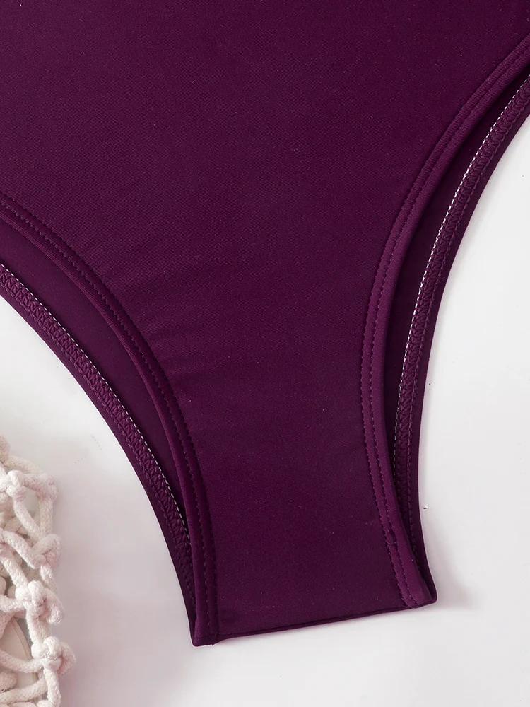 Bikini taille haute pour femmes, maillot de bain deux pièces, bandeau, vêtements de bain pour femmes