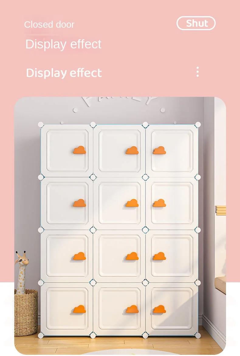 Armoires de rangement en plastique multicouches pliables, armoire domestique moderne, Psychpour enfa