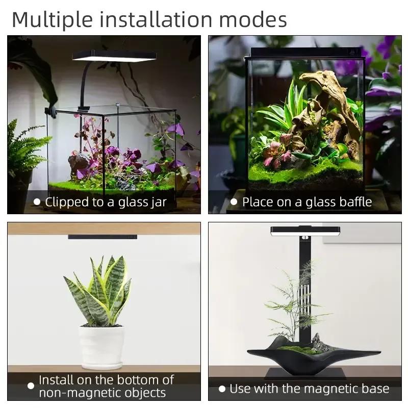 WEEK AQUA USB lumière d'aquarium plante grandir spectre complet LED écologie Microlandspape lumière 
