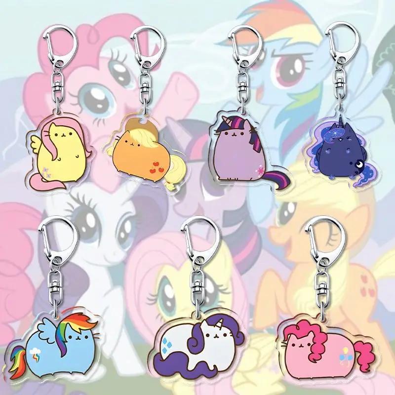 Porte-clés My Little Pony, pendentif en acrylique, pendentif décoratif de dessin animé, 1 pièce