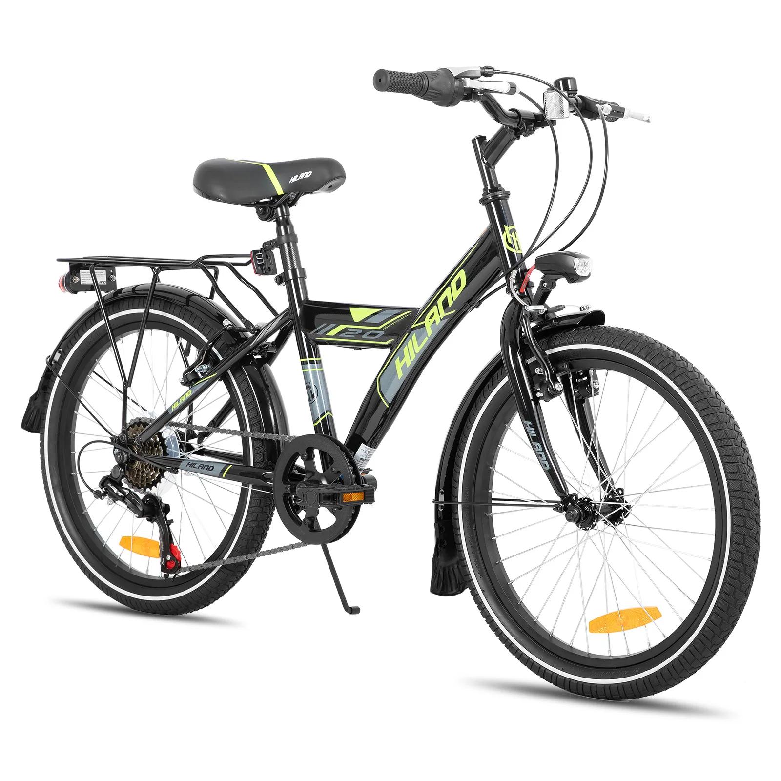 Hiland Vélo de montagne pour enfants 20/24 pouces pour enfants garçons filles de 6 à 10 ans avec vit