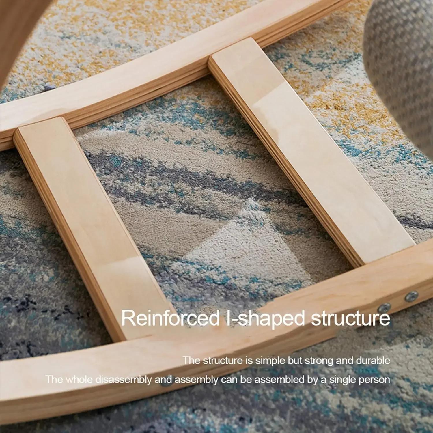 Chaise ergonomique à genoux pour bureau, maison, bureau, chaise à bascule en bois massif avec coussi