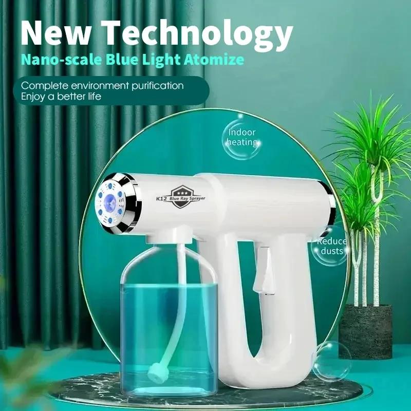 Spray de soin capillaire Nano Blue Light 300ML - Vapeur sans fil rechargeable par USB, outil de coif