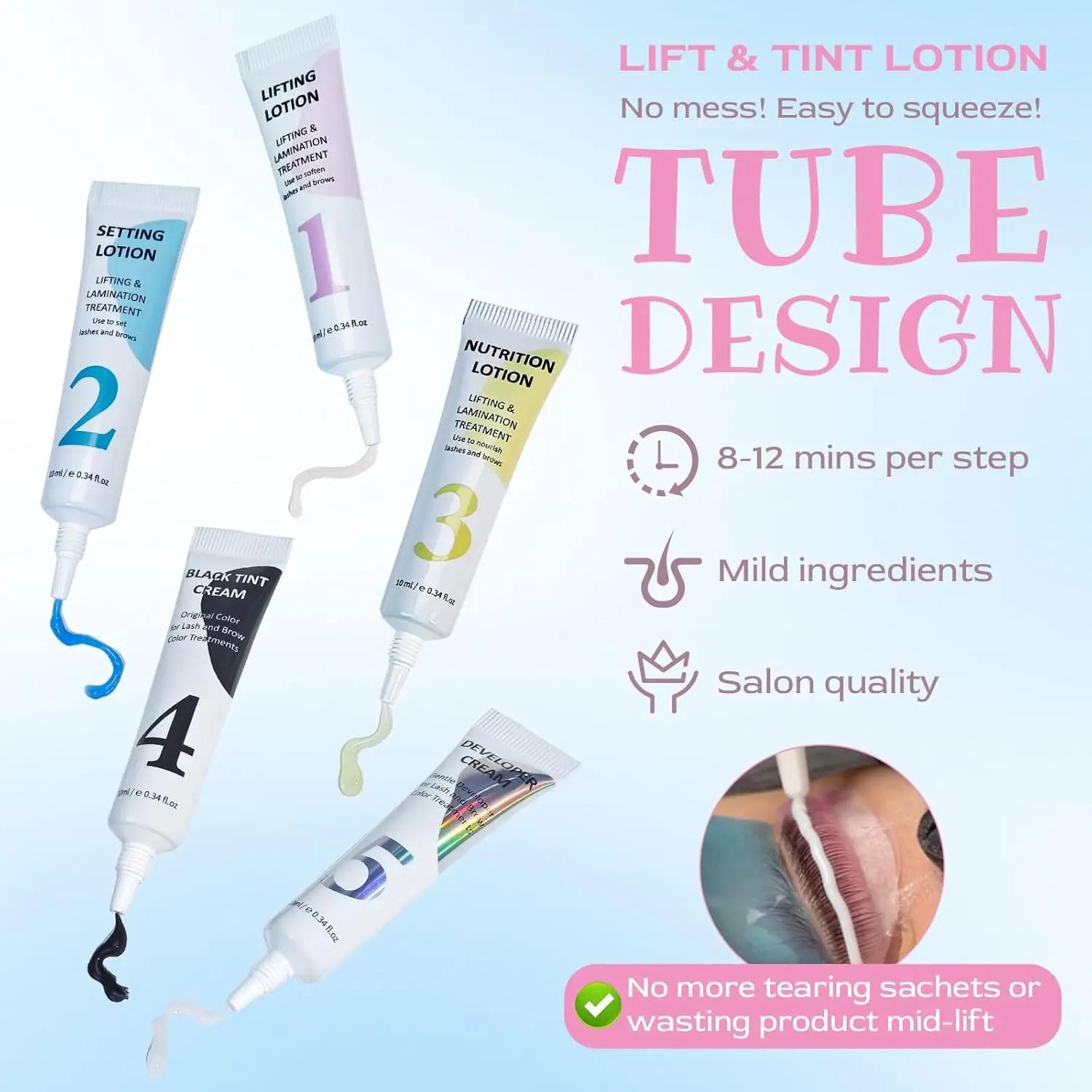Kit Lomansa Lash Lift et Coloration Noir Intense pour Cils – Tenue Forte 4 Semaines, Courbure Nature