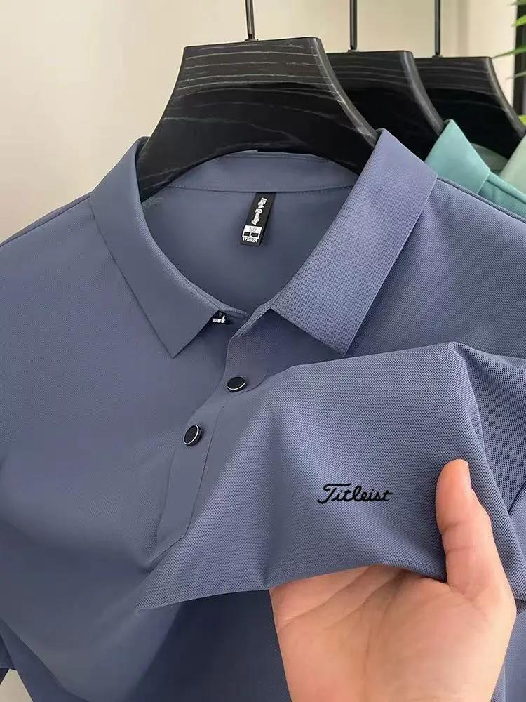 Polo décontracté pour hommes, t-shirt de golf d'extérieur, haut de gamme, respirant et frais, pour l