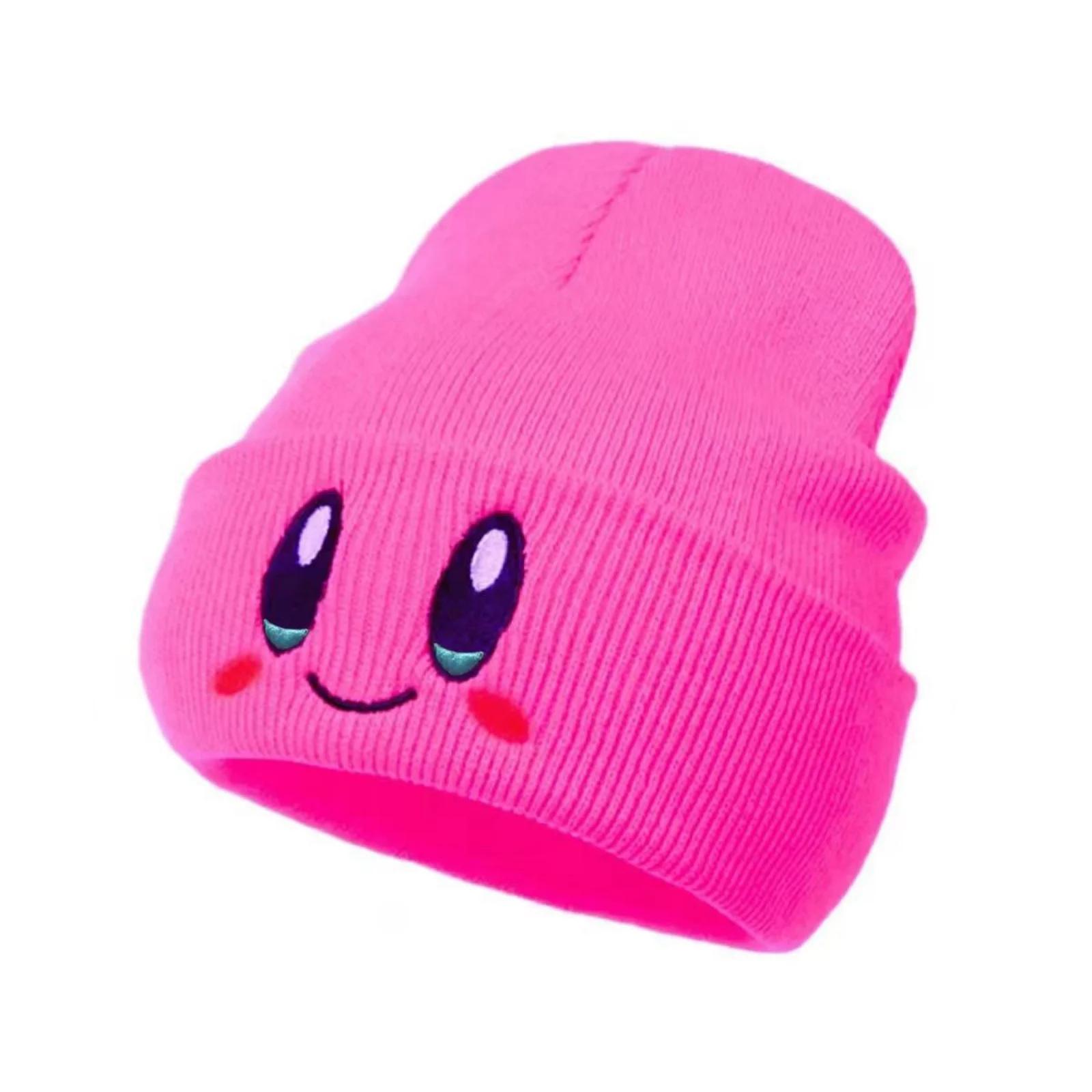 Bonnets élastiques brodés à gros yeux pour femmes, casquettes de crâne tricotées de dessin animé, ch