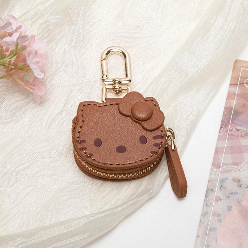 Porte-clés HelloKitty Manga personnalisé en cuir, pendentif pour sac, accessoires de mode, cadeau d'