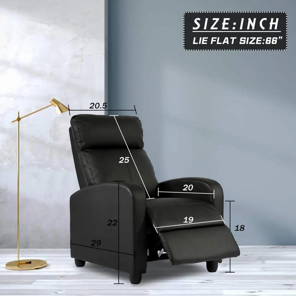 |   Fauteuil inclinable |   Fonction de massage à 2 points avec soutien lombaire, dossier inclinable