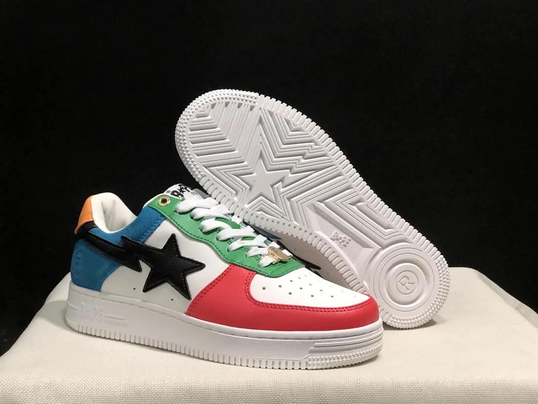 A BATHING APE Chaussures de sport basses STA Shark pour hommes et femmes, style BapeGoose unisexe, B