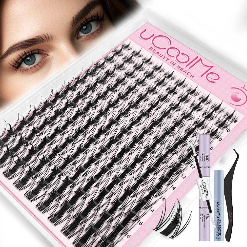 Extensions de cils uCoolMe Lashes Fairy Manga, 140 pièces, longue durée, imperméables, faciles à pos