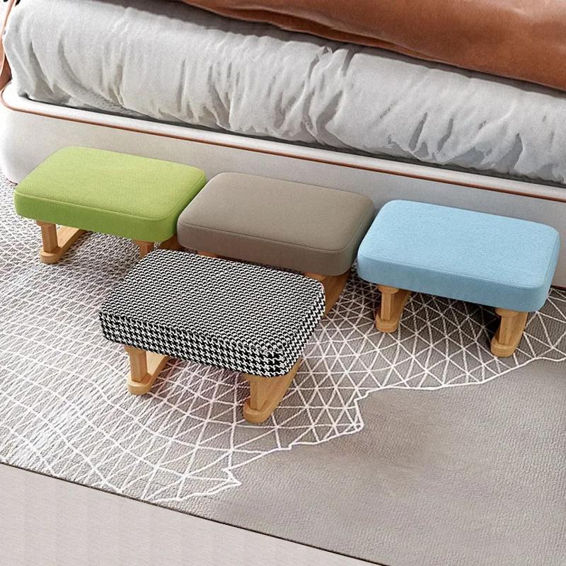 Petite chaise créative en bois, tabouret à langer pour chaussures de maison, canapé Ins, repose-pied