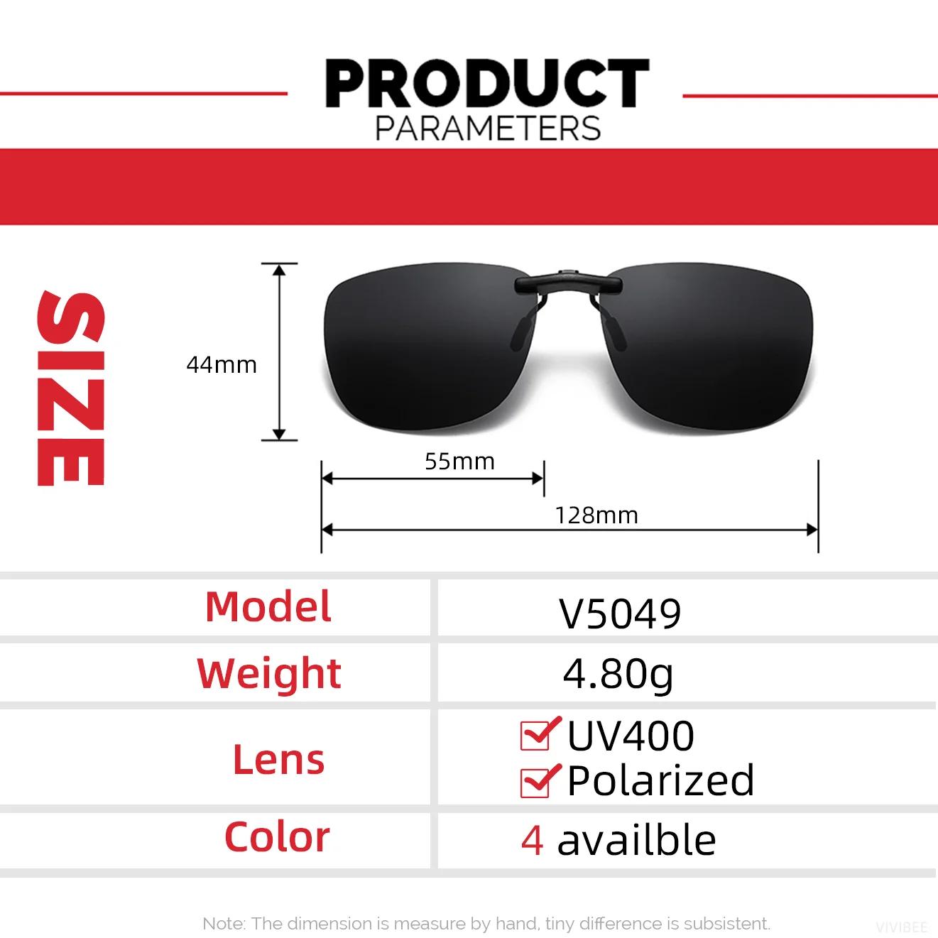 VIVIBEE conduite pince sur lunettes de soleil unisexe lunettes hommes polarisées femmes Vision noctu