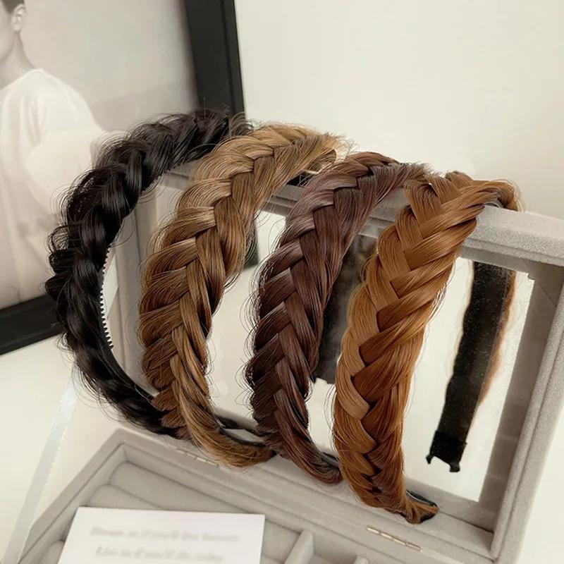 Perruque synthétique tressée torsadée pour femmes, bandes de cheveux, tresses à la mode, accessoires
