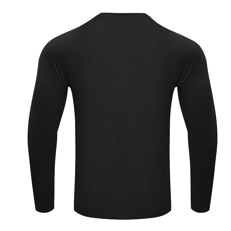 T-shirt à manches longues pour homme, vêtements de sport de compression, t-shirt pour homme, hauts é