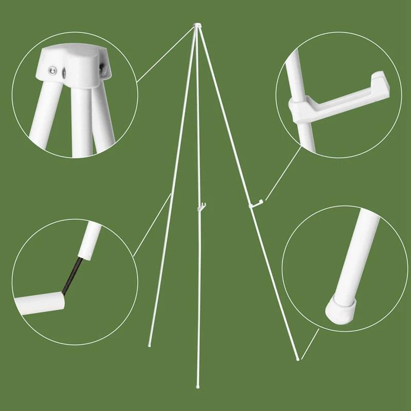 Latif el Stand-Affiche portable pliable en métal blanc pour affichage, panneau de mariage, porte-aff