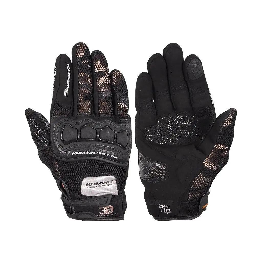 Nouveau marron camouflage Komine GK 215 été 3D maille gants de protection moto Motocross gant de mot
