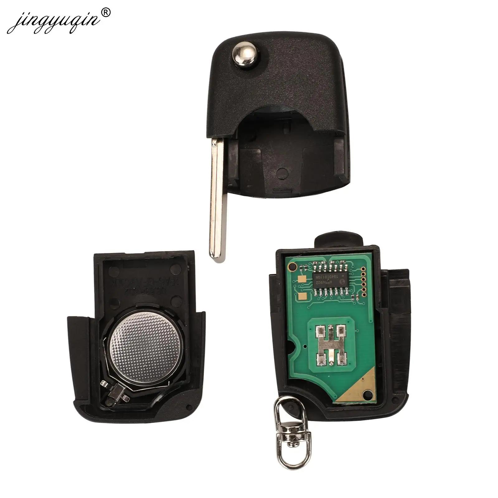 jingyuqin 4D 0837231 Clé télécommande R 433Mhz, puce ID48 pour Audi A3 A4 A6 A8 TT, clé de voiture p
