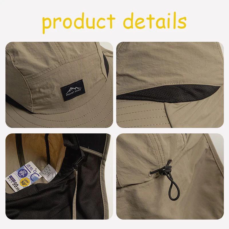 Chapeaux de protection solaire d'extérieur pour hommes et femmes, protection du cou contre les rayon
