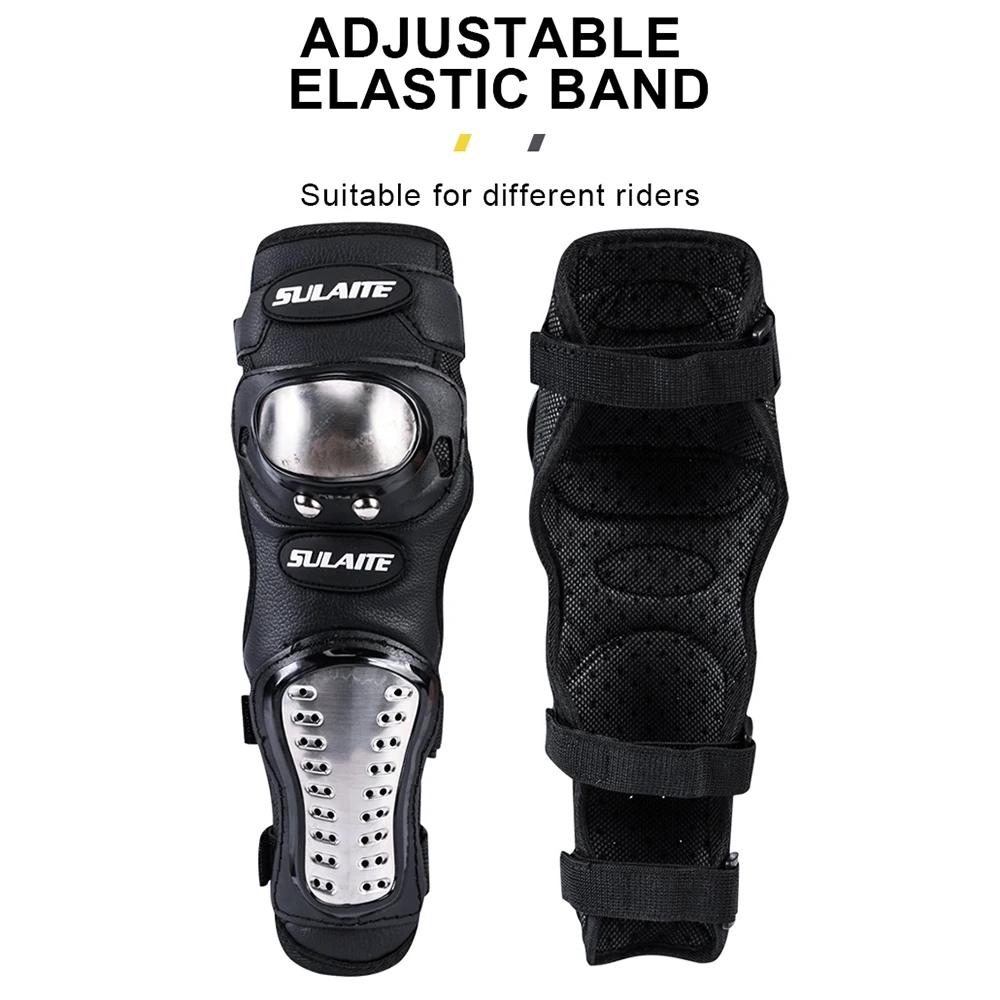 Genouillères de Moto en acier inoxydable, coudières de Moto, équipement de protection pour course de