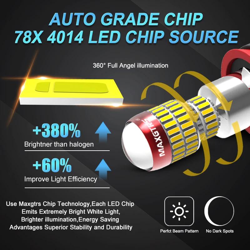 2x H8 H11 9005 9006 HB3 HB4 H16 78 SMD 4014 puces voiture lumière LED antibrouillard ampoule LED feu