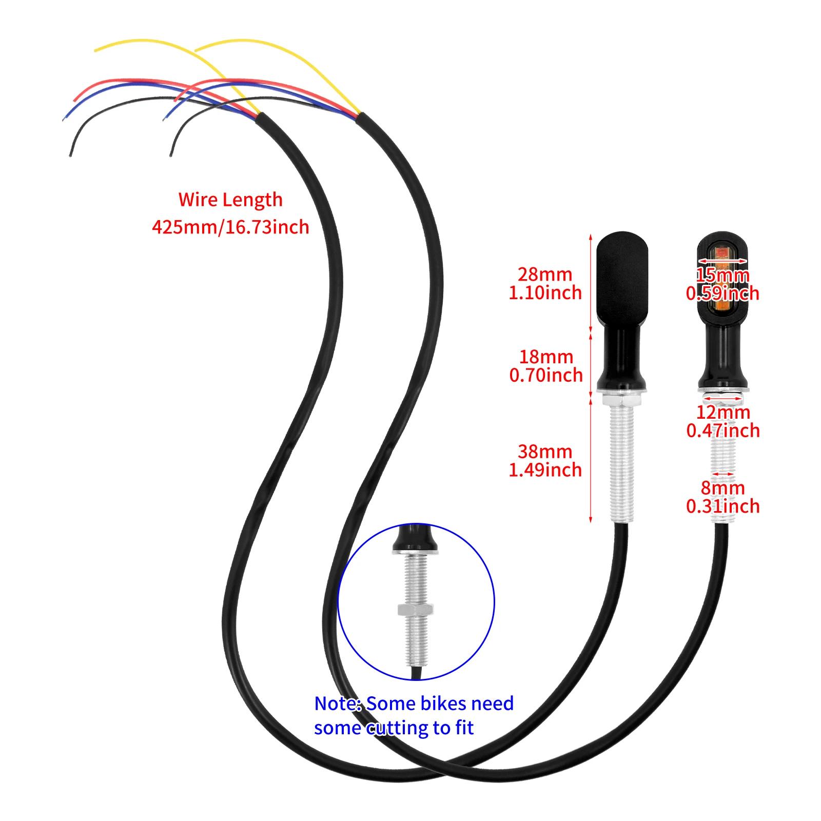 Mini clignotant arrière LED pour motos, 2 pièces, feu de freinage rouge pour Harley Softail Touring 