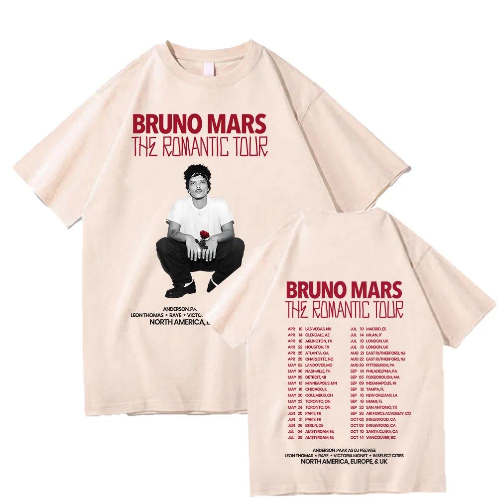 Bruno Mars The Romantic 2026 Tour Tee T-shirt unisexe pour jeunes et adultes, tenues de concert, hau