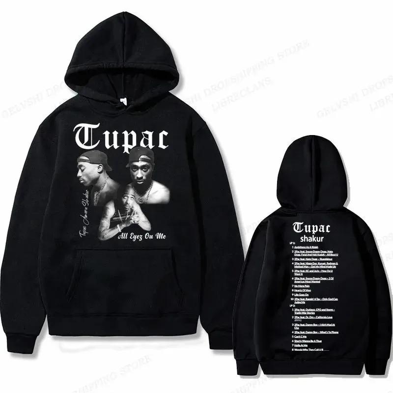 Tupac 2pac sweat à capuche graphique hommes vêtements mode surdimensionné Hip Hop confortable automn