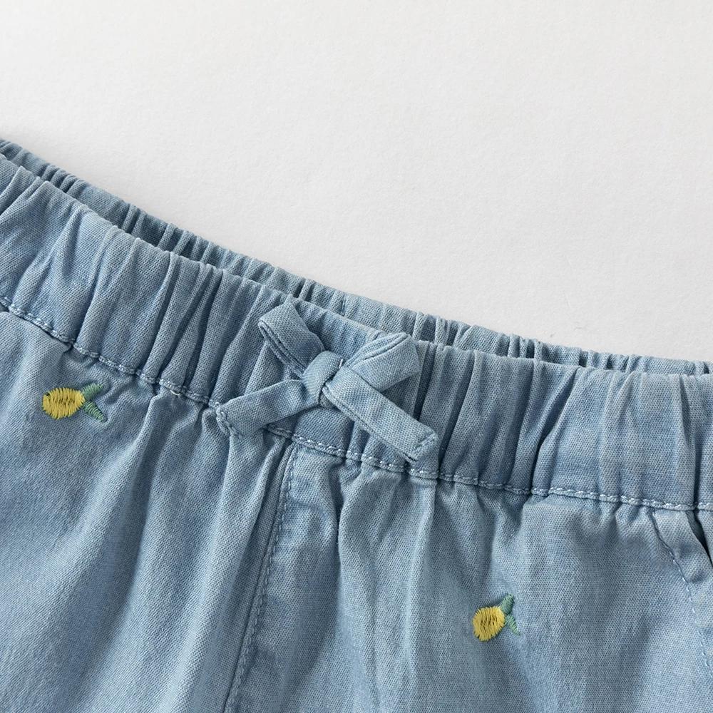 Ensemble short et chemise en coton pour filles Dave Bella, pantalon en jean élastique, tenue décontr