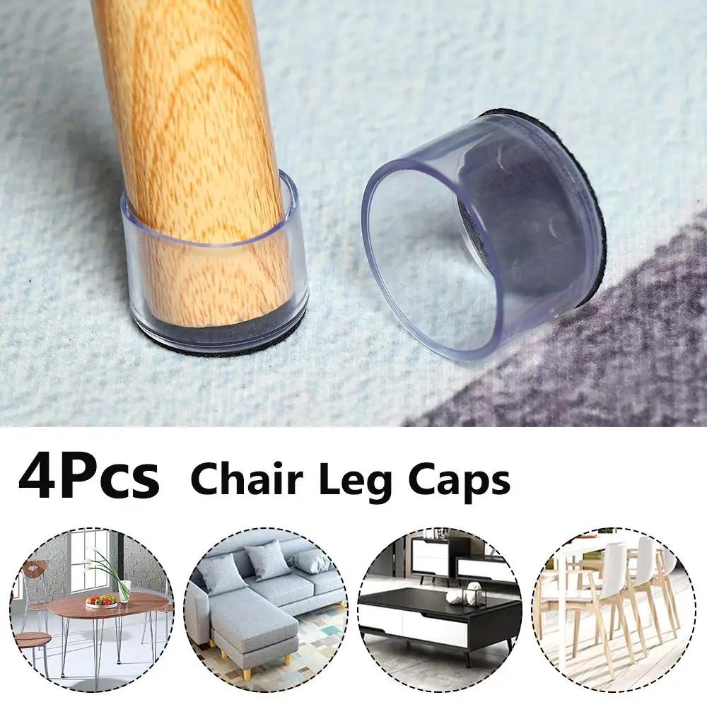 Coussinets en Silicone transparents pour pieds de Table et de chaise, capuchons en PVC, couvre-pieds