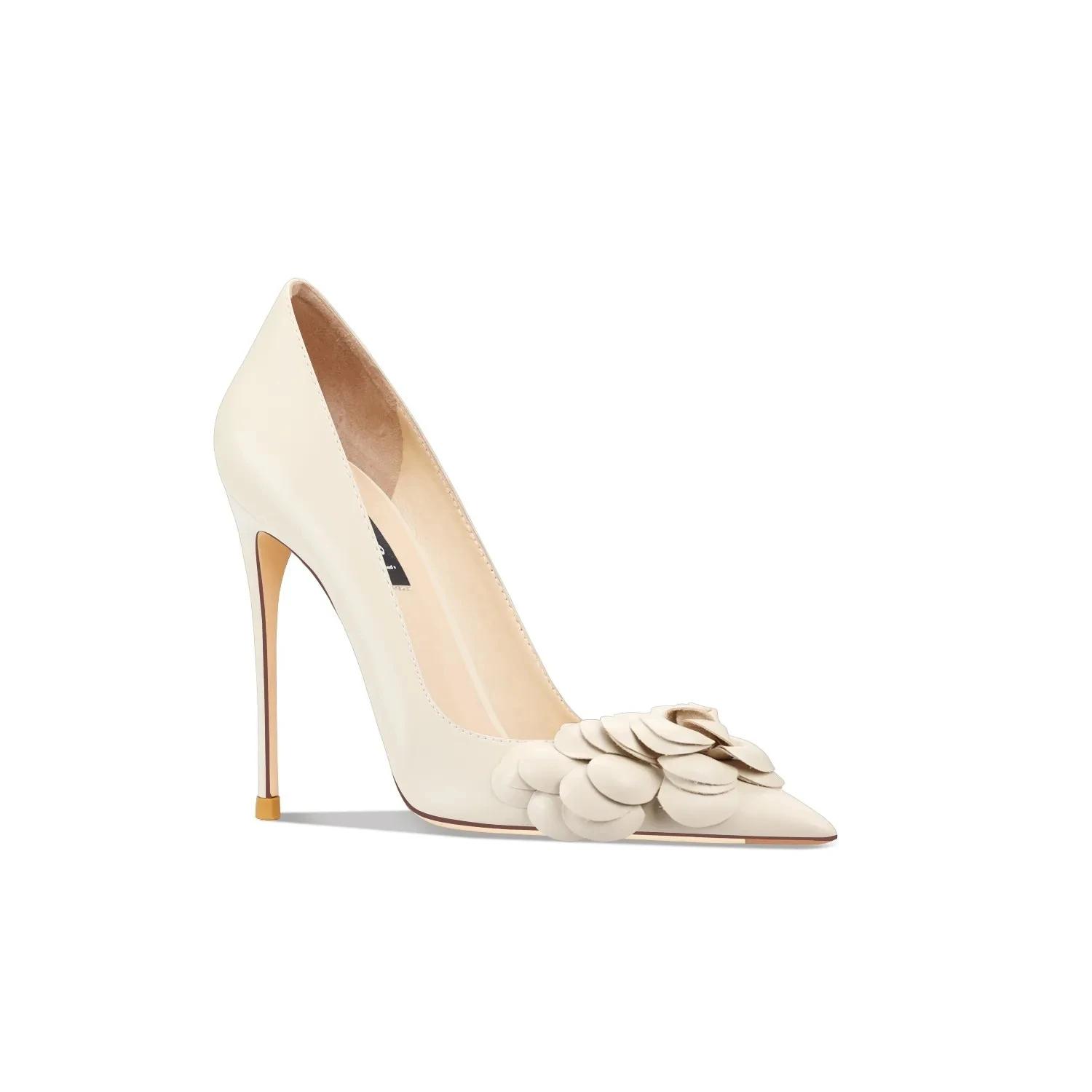 Nouvelles Chaussures à Talons Hauts Pointus Classiques pour Femmes 2026, Grandes Fleurs, Confortable